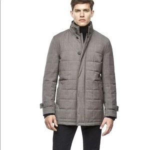 Cardinal of Canada Quilted Car Coat Men Large Grey